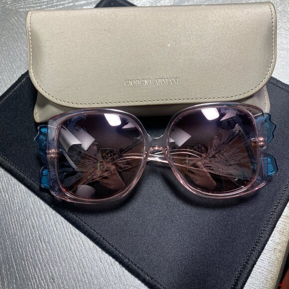 Giorgio Armani Oversized Pink Floral Sunglasses main image 6